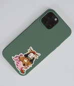 Demon Slayer-Merry Christmas- Yılbaşı 2li çıkartma-etiket-süsleme-hediye- başarı çıkartmaları thumbnail 5