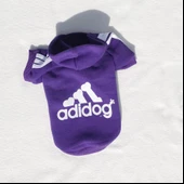Mor Adidog Kapşonlu Sweatshirt Köpek Kazağı - 3
