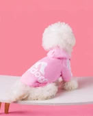 Baby Pink Adidog Kapşonlu Sweatshirt Köpek Kazağı - 1