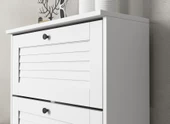 Sakura Palermo 3 kapaklı ayakkabılık-Wood Beyaz -Minifiks Bağlantılı - 4