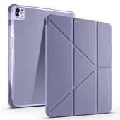 Apple iPad Air 13 2024 Kılıf Tri Folding Kalem Bölmeli Standlı Kılıf - 12