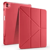 Apple iPad Air 13 2024 Kılıf Tri Folding Kalem Bölmeli Standlı Kılıf - 7