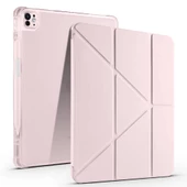 Apple iPad Air 13 2024 Kılıf Tri Folding Kalem Bölmeli Standlı Kılıf - 10
