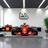 Sanatsal Metal Tablo Bahreyn Grand Prix Metal Duvar Tablosu Formula 1 - 4