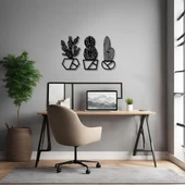 Sanatsal Metal Tablo Kaktüs (Cactus) Metal Duvar Tablosu Doğal thumbnail 1