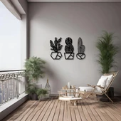 Sanatsal Metal Tablo Kaktüs (Cactus) Metal Duvar Tablosu Doğal thumbnail 4