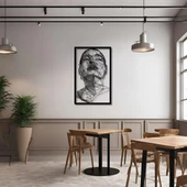 Lazer Kesim Metal Duvar Dekoru Kadın Yüzü(Woman Face) Metal Duvar Tablosu Portre thumbnail 3