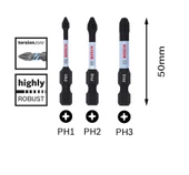 Bosch - Impact Control Serisi Vidalama Ucu Ph*50 Mm 3'lü Set (ph1/2/3) - 4