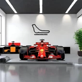 Sanatsal Metal Tablo İtalya Grand Prix Metal Duvar Tablosu Formula 1 - 4