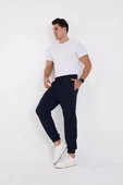 Unisex Kışlık  Lastikli Eşofman Pantolon - Lacivert - 6