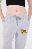 Baskılı Eşofman Pantolon - Gri - 4
