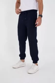 Unisex Kışlık  Lastikli Eşofman Pantolon - Lacivert - 5