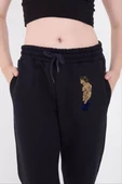 Lastikli  Baskılı Eşofman Pantolon - Lacivert - 7