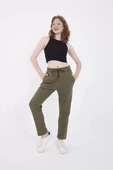 Unisex  Basic Eşofman Pantolon - Hakİ - 2