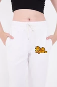 Baskılı Eşofman Pantolon - Beyaz - 1