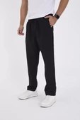 Kışlık Dabıl Kumaş Basic Eşofman Pantolon - Siyah - 3