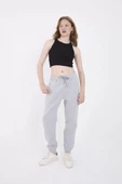 Basic Lastikli Eşofman Pantolon - Gri - 5