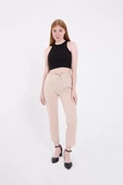 Kadın Tam Kalıp Basic Eşofman Pantolon - Bej - 7