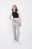 Unisex Basic Eşofman Pantolon - Gri - 1