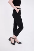 Kadın Tam Kalıp Basic Eşofman Pantolon - Siyah - 5