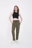 Unisex  Basic Eşofman Pantolon - Hakİ - 1
