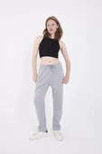 Unisex Basic Eşofman Pantolon - Gri - 3