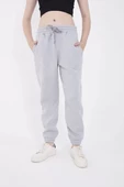 Basic Lastikli Eşofman Pantolon - Gri - 7