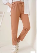 Kadın Tam Kalıp Basic Eşofman Pantolon - Kahverengi - 2
