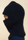 Kışlık Kar Maske Çocuk Triko Bere - Siyah - 1