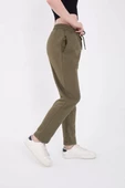 Unisex  Basic Eşofman Pantolon - Hakİ - 4