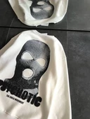 Kışlık Bisiklet Yaka Baskılı SweatShirt - Beyaz - 1