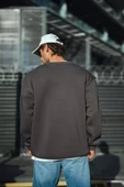 Kışlık Bisiklet Yaka  Basic SweatShirt - Antrasit - 2