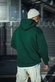 Penye Kapşonlu Basic SweatShirt - Haki - 1