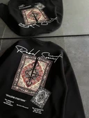 Kadın Bisiklet Yaka Baskılı SweatShirt - Siyah - 3