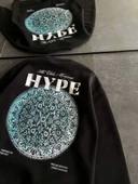Kadın  Bisiklet Yaka Baskılı SweatShirt - Siyah - 3