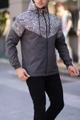 Unisex Kapüşonlu  Astarlı Yağmurluk - Kahve - 2