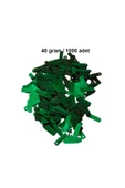 Koyu Yeşil 15 x 5 mm Dantel Oya Yazma Halhal Abiye Lazer Kesim Pul 1000 adet / 40 gram - 1