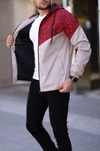 Unisex Kapüşonlu Astarlı Yağmurluk - Bej - 1