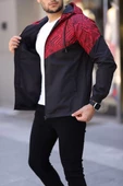 Unisex Kapüşonlu Astarlı Yağmurluk - Siyah - 1