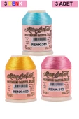 3 Adet Altınbaşak Oya ve Dantel İpi 20 gr - Royaleks - No: 600 - 312 - 363 - 1