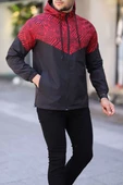 Unisex Kapüşonlu Astarlı Yağmurluk - Siyah - 2