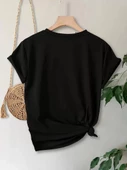 Anneler Günü Baskılı T-shirt - Siyah - 3