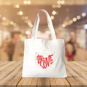 Baskılı Piknik ve Deniz Cepli Fermuarlı Çanta - Beyaz - 1