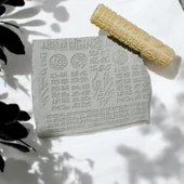 Hamur şekillendirici,sembolik desenli merdane,kil doku merdanesi - 2