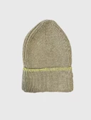 Kadın Dokuma Simli Triko Bere - Kahverengi - 1