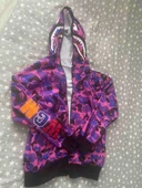 Unisex Pubg Bape  Hoodie - Mor - 7