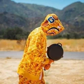 Unisex  Bape Kapüşonu Fermuarlı Hırka - Sarı - 3