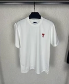 Unisex Bisiklet Yaka Baskılı Oversize T-Shirt - Beyaz - 3