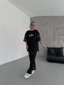 Unisex Dijital Baskılı Eşofman Altı - Siyah - 6