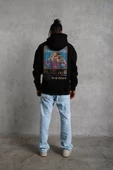 Erkek Patel Six Baskılı Kapüşonlu Sweatshirt - Siyah - 3